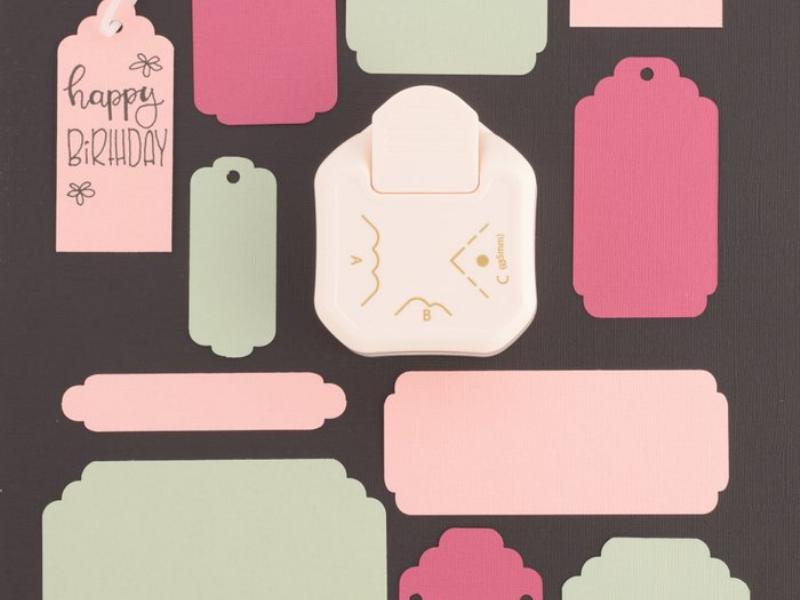 3-in-1 Label Corner Tag Punch Scallop